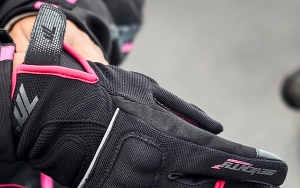 Gants de moto pour femme Touring hiver modèle Seventy SD-C45 noir/rose - WinterTex - Noir/rose, XL (10 cm)