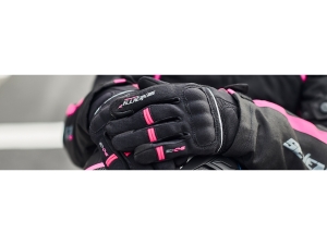 Gants de moto pour femme Touring hiver modèle Seventy SD-C45 noir/rose - WinterTex - Noir/rose, XL (10 cm)