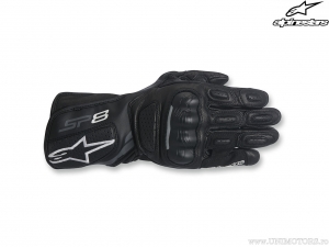 Gants de moto route Stella SP-8 v2 Cuir (noir/gris) - Alpinestars