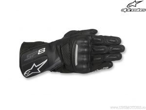 Gants de moto SP-8 v2 en cuir (noir/gris) - Alpinestars