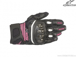 Gants de moto Stella SP-X Air Carbon v2 (noir/fuchsia) - Alpinestars