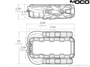 GB70 indító robot - 12V / 2,000 A(amper) - Lítium-ion (ultra-biztonságos) - NOCO