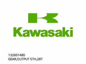 GEAR,OUTPUT 5TH,28T - 132601480 - Kawasaki