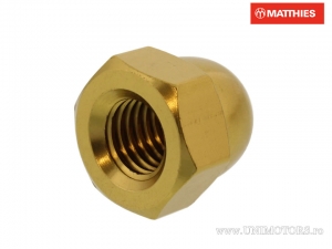 Gesloten moer Pro Bolt M10 x 1.50 mm goudkleurig aluminium - JM