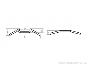 Ghidon otel cromat M Bar diametru 22mm si lungime 610mm - Fehling