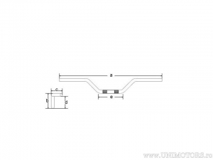 Ghidon otel negru Superbike diametru 22mm si lungime 760mm - Fehling