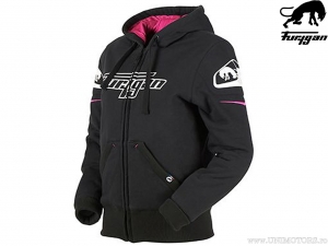 Giacca da moto da donna Furygan Luxio Black (Nero) con cappuccio - Furygan