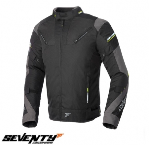 Giacca da moto estiva/invernale da uomo Racing Seventy modello SD-JR69 colore: Nero/Giallo fluorescente - Nero/Giallo fluorescen