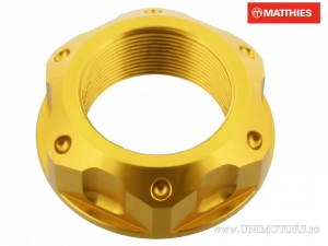 Gold Aluminum Pro Bolt M25 x 1.00 mm Jug Nut - Kawasaki KLE 300 C Versys X ABS / Triumph Daytona 675 - ABS - JM