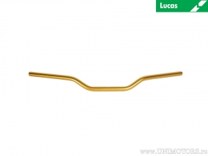 Gold aluminum Superbike handlebar with 22mm diameter and 750mm length - Lucas TRW