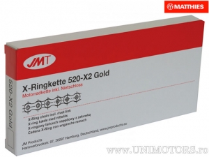 Gold Chain JMT X-Ring 520 X2 / 100 - Ducati Monster 600 / 750 / 900 ie / Supersport 350 SS / 600 SS / Honda CB 400 N Euro - JM