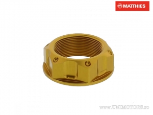 Goldene Aluminium Pro Bolt M28 x 1,00 mm Zylinderkopfmutter - BMW HP4 1000 ABS / Kawasaki Z H2 1000 K ABS / Yamaha FJR 1300 - JM