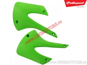 Green radiator fairing - Kawasaki KX 85 ('01-'13) - Polisport