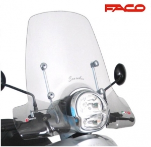 Groot (hoog) transparant windscherm - Aprilia Scarabeo Light 250-400-500 ('06-'08) / Scarabeo Light 300 ('09-'10) - FACO