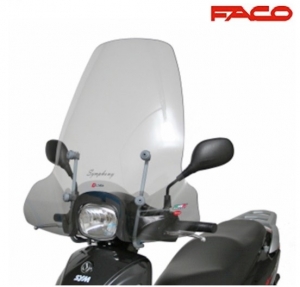 Groot transparant windscherm voor motorfiets - SYM Symphony / Symphony S ('09-'19) 50-125-150cc - FACO