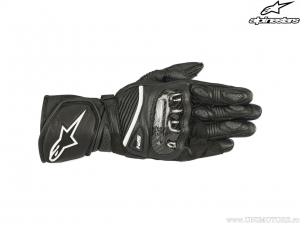 Guantes de moto calle Stella SP-1 v2 de cuero (negro) - Alpinestars