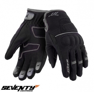 Guantes de moto de mujer Touring de invierno modelo Seventy SD-C45 negro/gris - WinterTex - Negro/gris, S (7 cm)