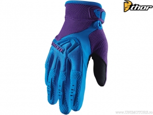 Guantes Enduro/Cross para Mujer Spectrum (Azul/Violeta) - Thor