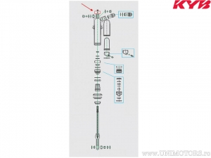 Guarnizione a labbro forcella 1.8x7.5mm - Kawasaki KLX 450 R / KX 125 L / Suzuki GSX-R 1000 / RM-Z 250 / Yamaha YZF-R1 1000 - Ka