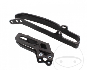 Guia de corrente / conjunto de patina preto - Yamaha WR 250 F / Yamaha YZ 450 F - Polisport