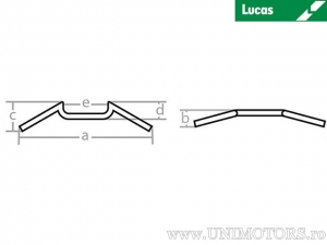 Guidon en acier chromé 