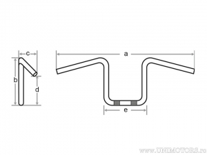 Guidon en acier chromé 