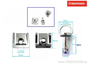 Gyors rögzítő csavarok 14 mm ezüst - JM