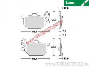 Hátsó fékbetét - MCB503 szerves - Lucas TRW