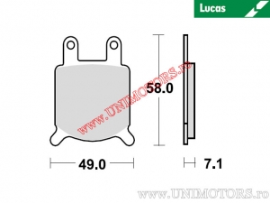 Hátsó fékbetét - MCB536 szerves - Lucas TRW