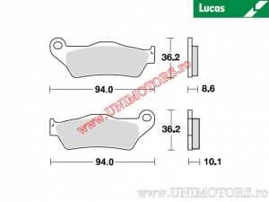 Hátsó fékbetét - MCB707 szerves - Lucas TRW