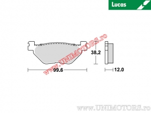 Hátsó fékbetét - MCB722SRM sinterelt SRM - Lucas TRW