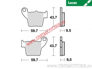 Hátsó fékbetét - MCB730SI sinterizált SI - Lucas TRW