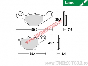 Hátsó fékbetét - MCB772RSI sinterizált RSI - Lucas TRW