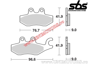 Hátsó fékbetét - SBS 187MS (fémes / sinterelt) - (SBS)