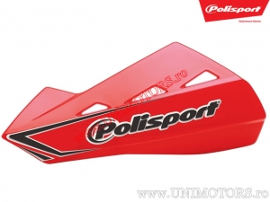 Handbeschermers Qwest (rood - plastic bevestiging) - Polisport