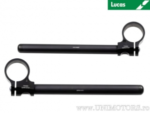 Handlebar aluminum black 22mm set Black Edition D: 45mm - Kawasaki ZZR 1400 F / Yamaha FJ 1200 / YZF-R6 600 N - Lucas TRW