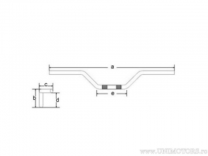 Handlebar chrome steel Touring diameter 22mm and length 765mm - Fehling