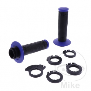 Handlebar grip set 708 black blue Progrip D: 22 mm L: 125 mm closed - JM