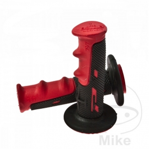 Handlebar Grip Set 797 Black Red Progrip D: 22 mm L: 115 mm Closed - JM