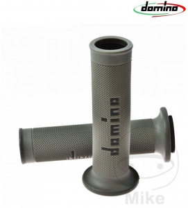 Handlebar grip set A010 gray black Domino D: 22 mm L: 126 mm open - JM