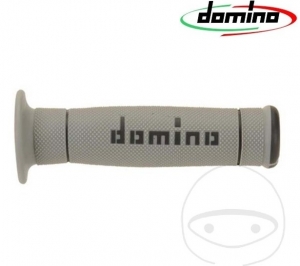 Handlebar grip set A240 gray black Domino D: 22 mm L: 125 mm closed - JM