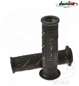 Handlebar Grip Set A250 Black Grey Domino D: 22 mm L: 126 mm Open - JM