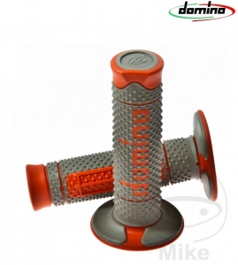 Handlebar grip set A260 orange Domino D: 22 mm L: 120 mm closed - JM