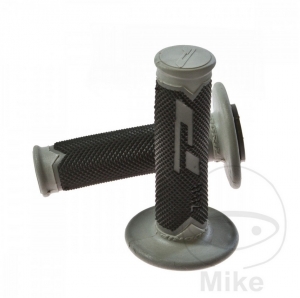 Handlebar grips set 788 gray black Progrip D: 22 mm L: 115 mm closed - JM