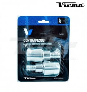 Handlebar grips set - silver - inner diameter: 13.5 mm - Vicma