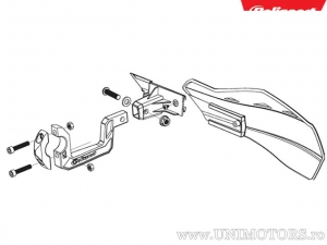 Handschützer Qwest (rot - Aluminiumbefestigung) - Polisport