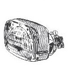 Headlight - Piaggio Boxer 1 – 2 50cc Moped - Housing