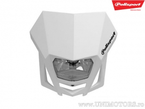 Headlight with LMX mask in white - Polisport