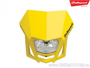 Headlight with yellow LMX mask - Polisport