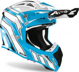 Helm Aviator Ace Art glänzendes Hellblau: Größe - XL